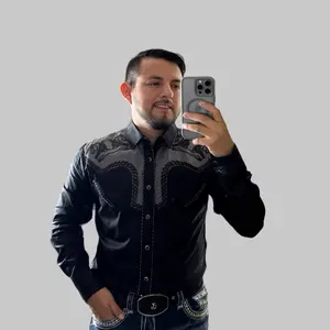 Men’s camisa Vaquera bordada (SLIMFIT)