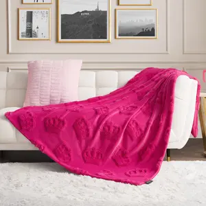 Juicy Couture 3D Faux Fur Throw Blanket