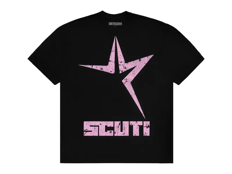 Sp5der x UY SCUTI Pink Star Tee Black (men) by StockX Sp5der x UY SCUTI Pink Star Tee Black (men) by StockX