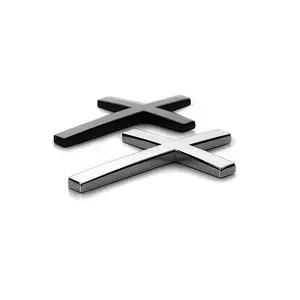 Easter Two Pcs 3D Cross Sticker Christian Car ExteriorDecorativeSticker Universal Car Accessories for Motorcycle& SUVEmblem Badge Decal Decoration Two Pcs NoWarranty