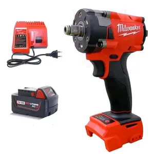 Milwaukee Brushless 1/2 Inch Impact Wrench, 300NM Cordless Power Tool, M18 Battery-Equipped Driver for Automotive Repair
