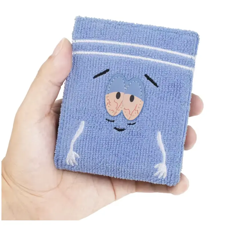 Stoned Towelie Wallet - Humor Funny Gag Gift - Don't forget to bring a towel - High - Plush Towel Material - Fuzzy