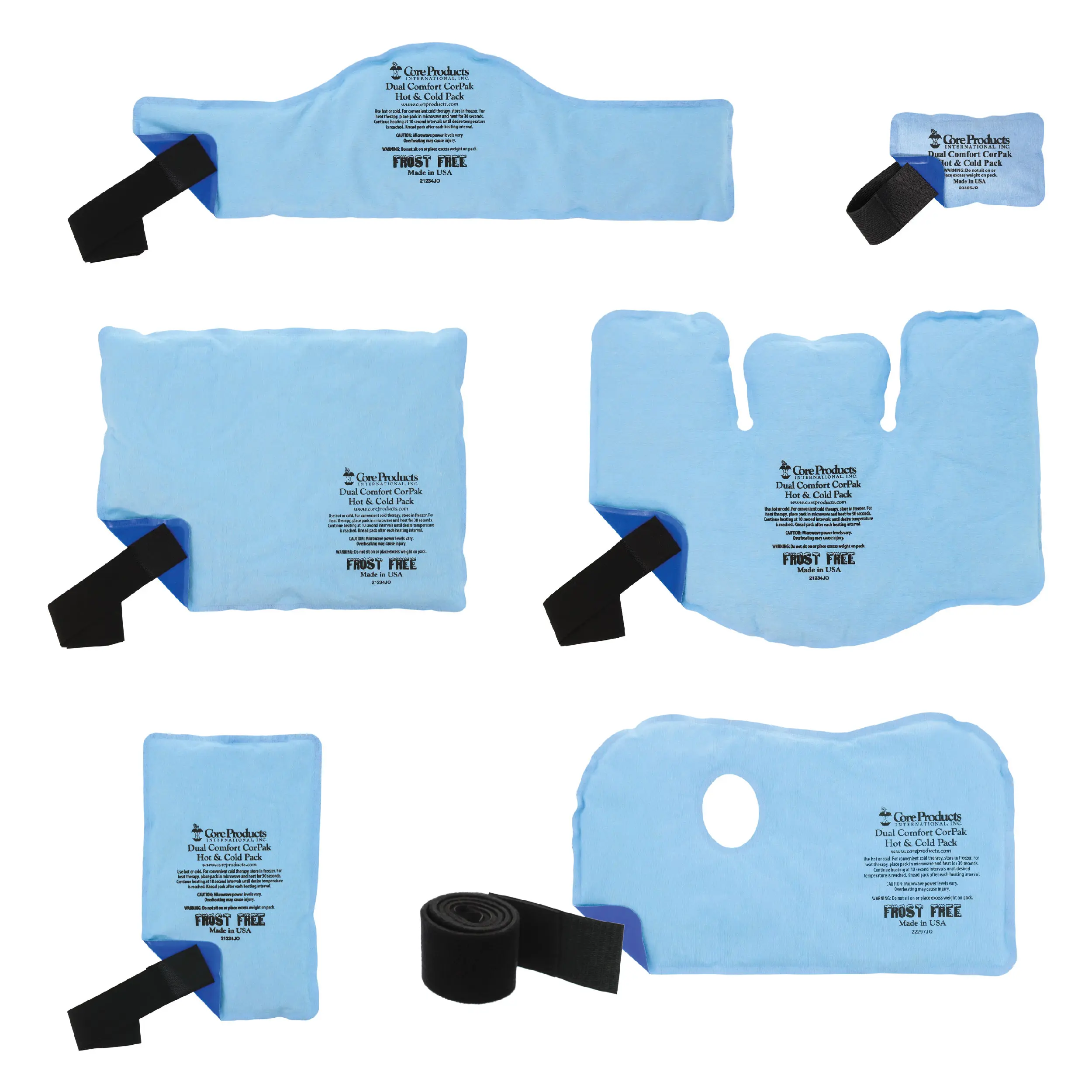 Core Products Dual Comfort CorPak -  Reusable hot/cold pack for knee, back, shoulder, or ankle pain; Use hot or cold; Made in USA
