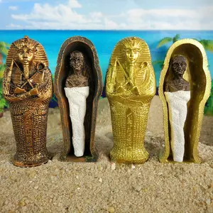 Sand Set Ancient Egyptian Pharaoh Cleopatra Mummy Dry Corpse Coffin Khufu Pyramid Magic Props Home Decoration Decorative Figurines Ornaments Garden Sculptures Statues