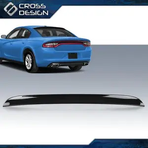 CROSSDESIGN FIT FOR 15-24 DODGE CHARGER GLOSS BLACK DUCKBILL STYLE REAR WINDOW ROOF SPOILER