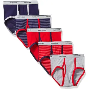 Fruit of the Loom Boys 5-Pack Solid-Stripe Fashion Briefs