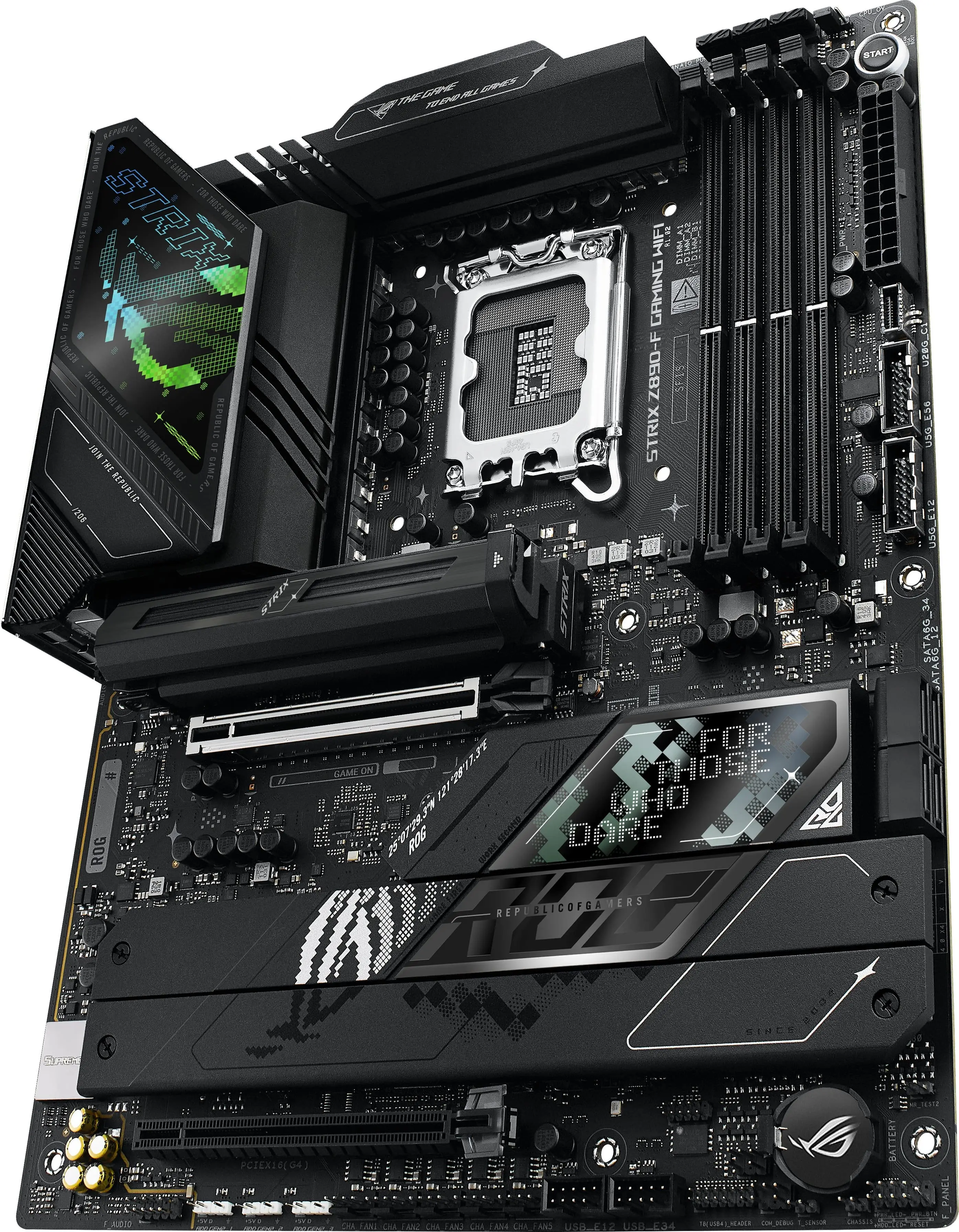 ASUS - ROG STRIX Z890-F GAMING WIFI (Socket LGA 1851) Intel Z890 ATX DDR5 Wi-Fi 7 Motherboard - Black