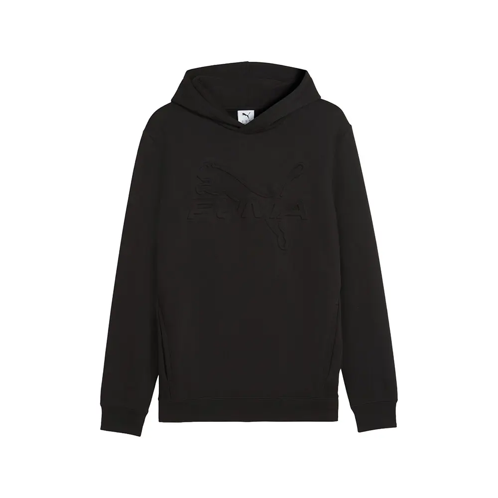 PUMA Mens Essentials Embossed Hoodie Casual Outerwear Casual - Black