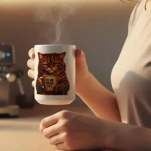 Is he Orange Cat | 15oz Ceramic Mug – Statement Coffee Mug