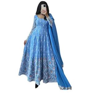 An Anarkali suit is a timeless traditional outfit known for its long, flowy flare and elegant silhouette. It is perfect for weddings, parties, and festive occasions. With beautiful embroidery and rich fabric, it gives a royal, graceful, and sophisticated