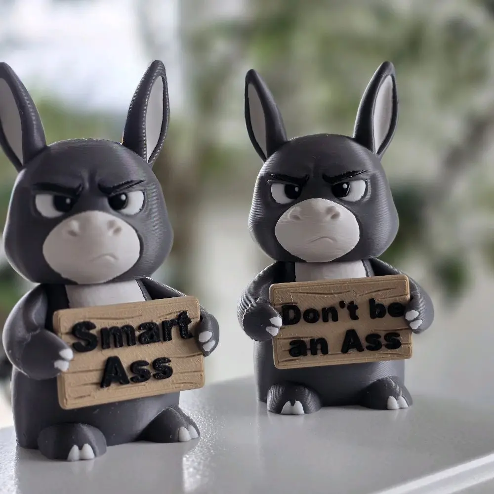 3D Decorative Figurines, Statues & Bobbleheads - 4" Tall Animals with Attitudes - Ideal for Home Decor, Gift Giving