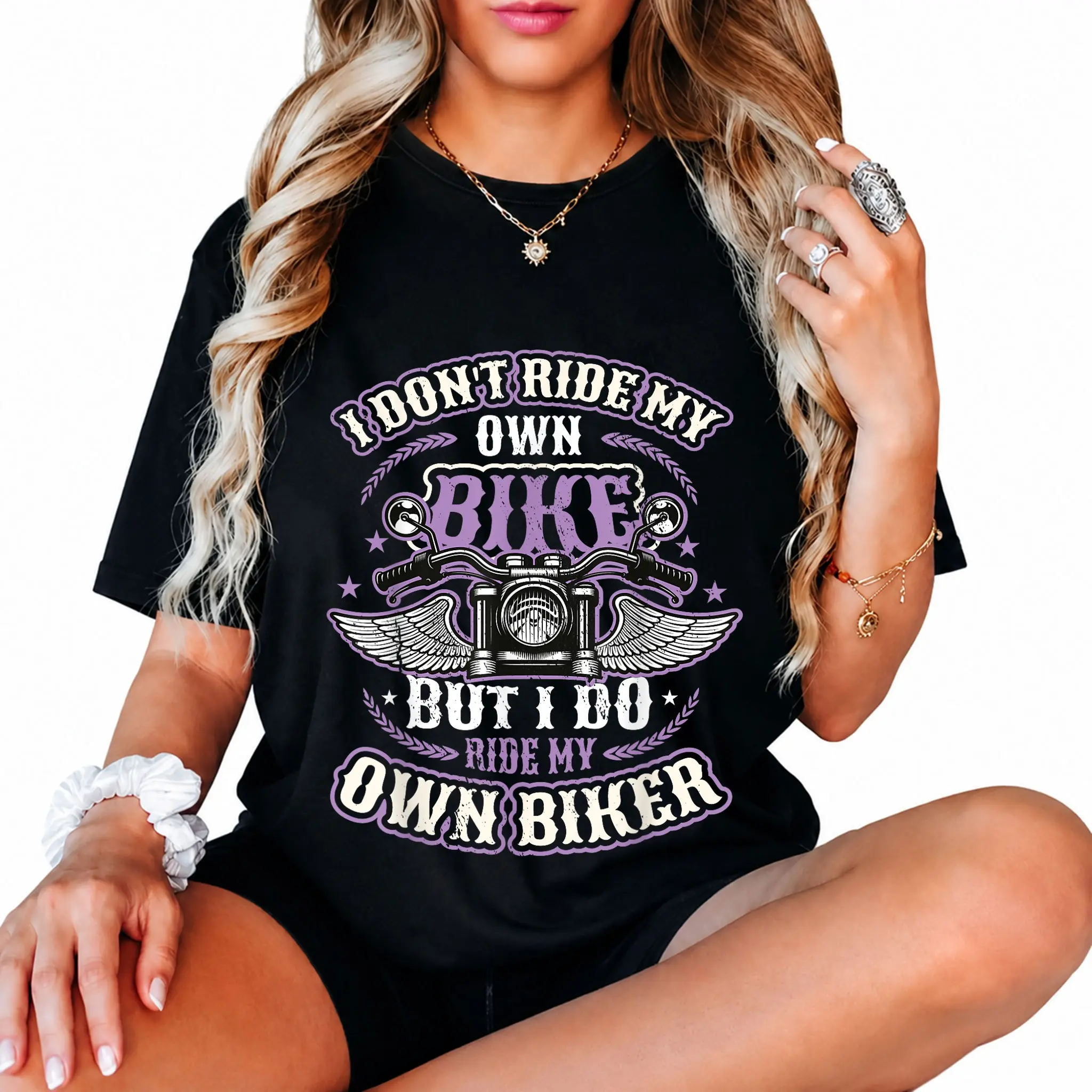 100% Cotton Unisex I Don´t Ride My Own Bike But I Do Ride My Own Biker Women T-Shirt