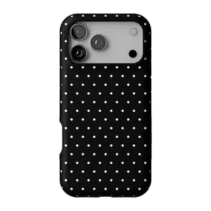 Casely iPhone 17 Pro Max Case | On the Dot | Black Polka Dot | Bold Protective Design | Compatible with MagSafe
