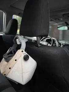 Hard Hat Holder- Durable Car Headrest Mount for Secure Hard Hat Storage - Easy Installation & Compact Design - Perfect for Construction & Electricians