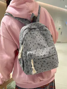 Sweet Cute Bow Backpack for Women, Large Capacity College Style Student Bag, Casual Versatile Shoulder Bag, Fashionable Daily Use, School Backpack Bookbag, Trendy Backpack, Stylish Daypacks