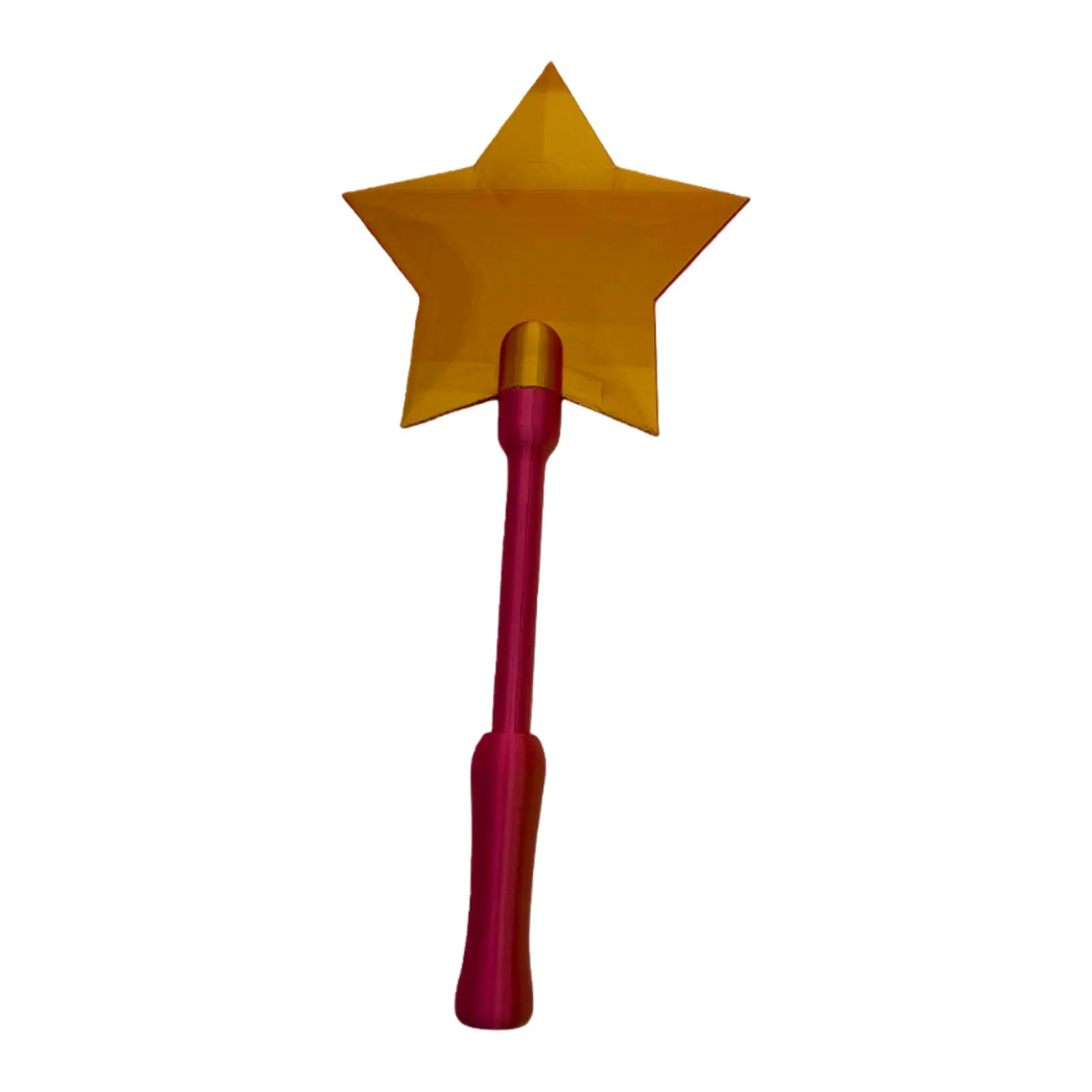 Five-pointed star design in purple and gold