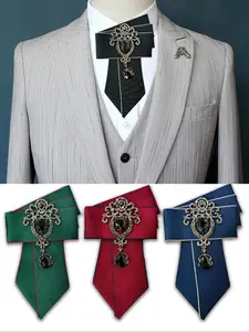 Handmade Pure Color Three-Layer British Style Tie, Unisex Party Essential, Business Activities, Uniform, Suit, Commute, Daily Use