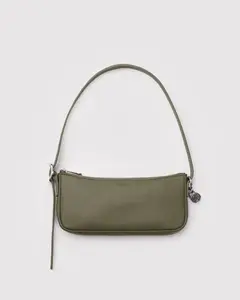 Pochette Recycled Leather in Loden