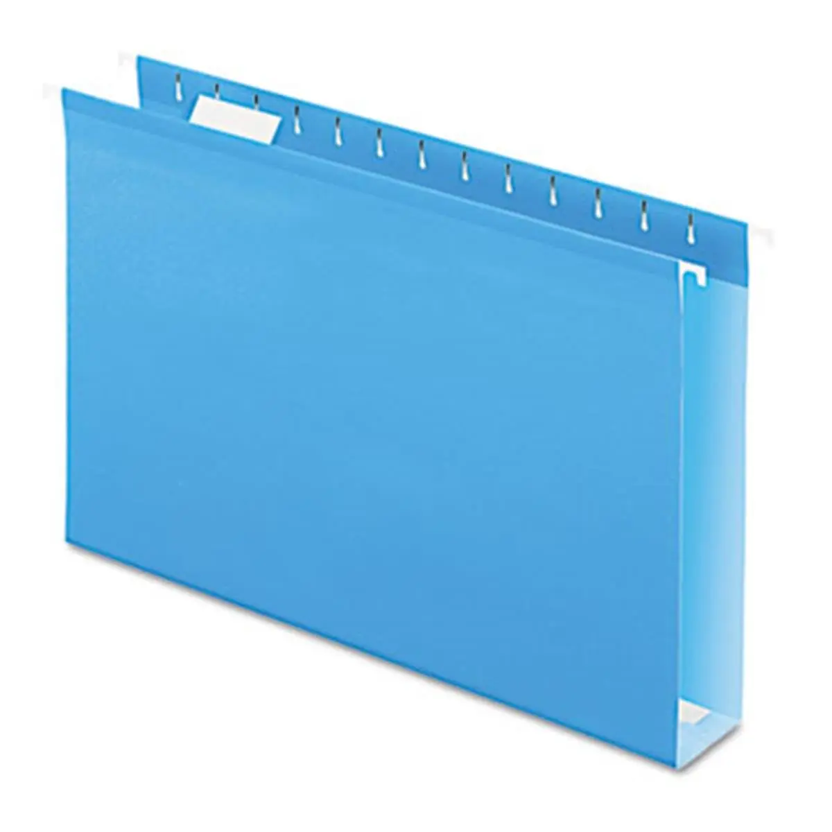 Pendaflex 4153X2BLU Reinforced Hanging File Folders - Legal Size, 2" Capacity, Blue, 11 pt. Stock, Lighter Interiors, Letter Tabs, New Dispenser Box, 25/Box, Patented Polylaminate Reinforcement, Misfiling Prevention