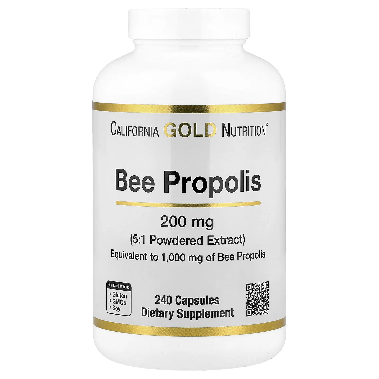 California Gold Nutrition Bee Propolis, 1,000 mg, 240 Capsules