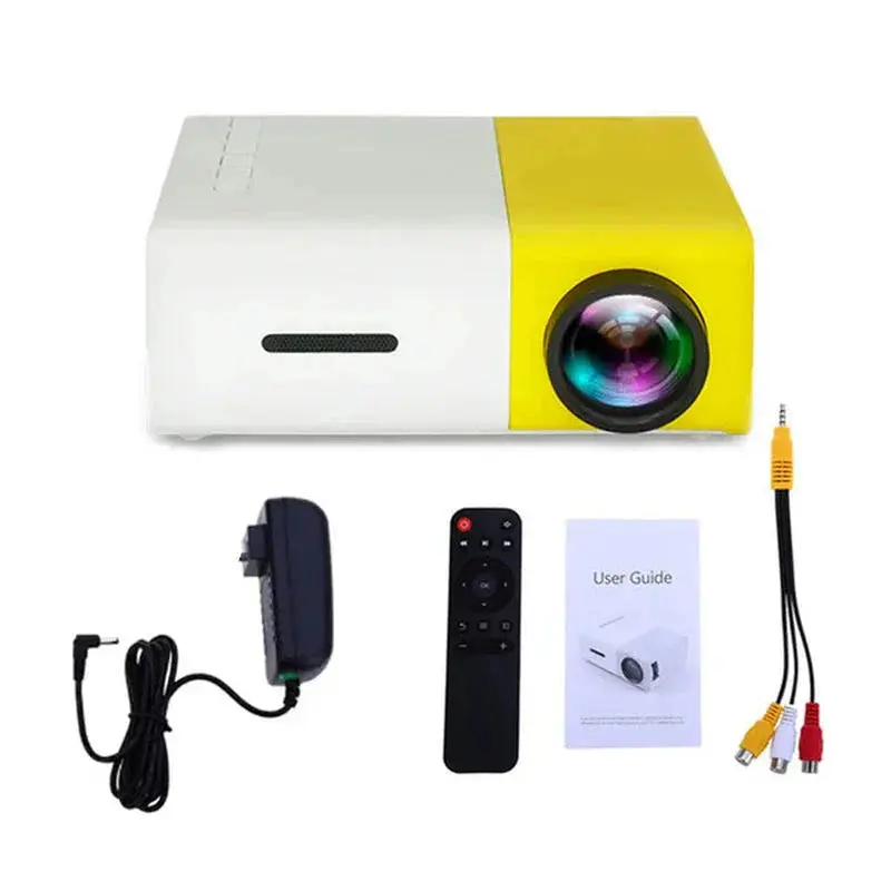 Portable Mini LED Projector - 1080P Full HD Support, 4K Video Playback, Multiple Connectivity Options, Projector for Bedroom