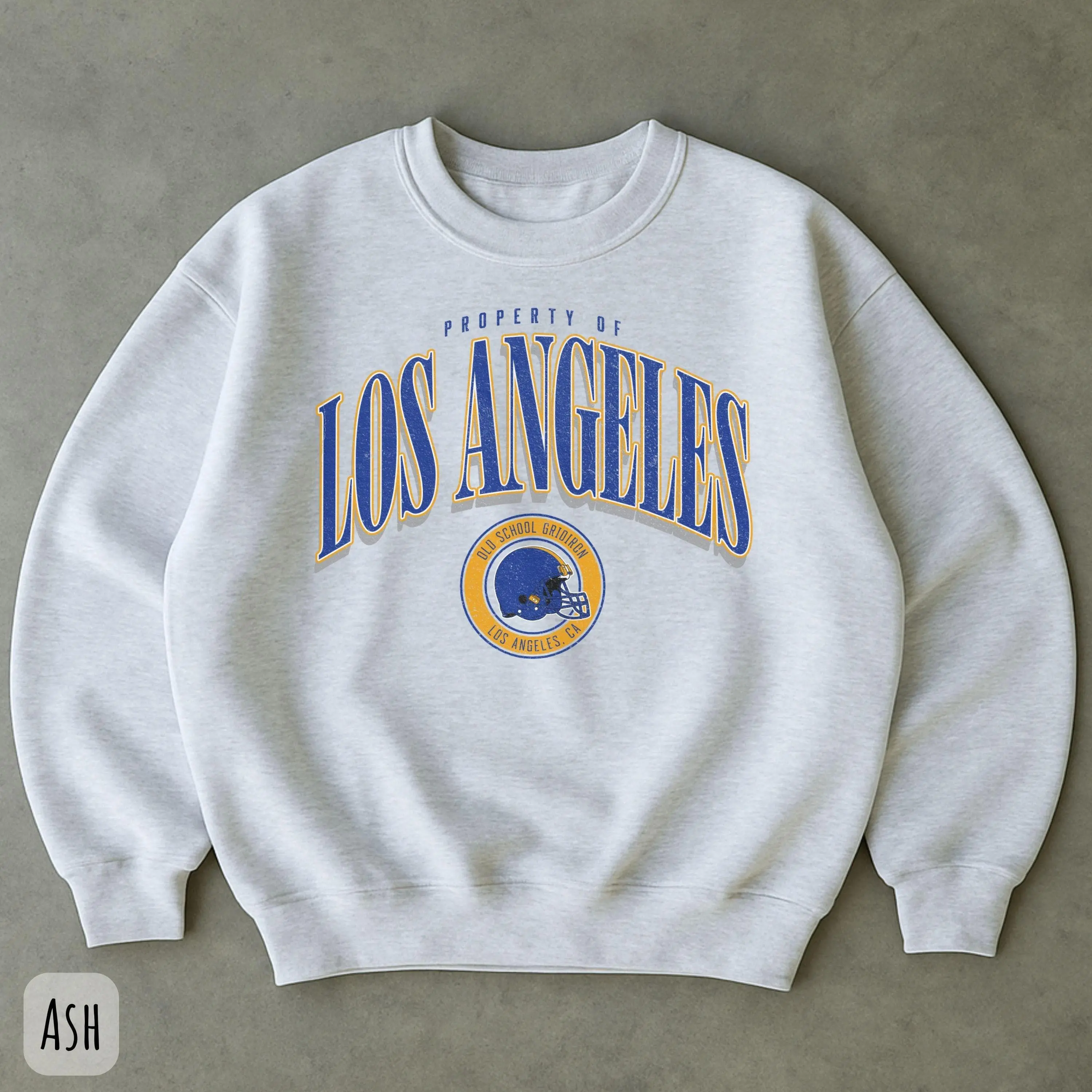 [Sale Up To 50%] Vintage Los Angeles Football Crewneck Sweatshirt, LA Shirt, Mens Womens LA Football Apparel