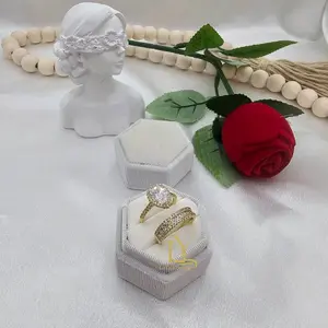 LaYaiBoutique #2084 high quality 14k gold plated duo wedding ring