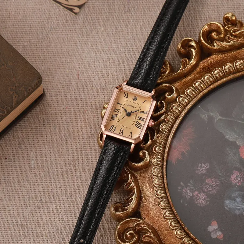 Vintage Elegant Women's Small Dial Fashionable Wristwatch, New Sports Fashion Trendy Long Rectangle Quartz Analog Watch, Simple Casual Style Exquisite Watch, Fashion Wristwatches