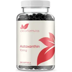 Clear Formulas Astaxanthin 10mg 180 Softgels Max Strength Astaxanthin Supplement