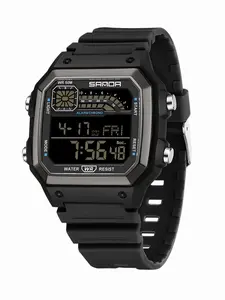 Men's Fashion Digital Watch, Casual Sporty Digital Watch with Luminous Dial & Alarm Clock Countdown Function, Waterproof LED Digital Wristwatch with Box, Water Resistant Watch