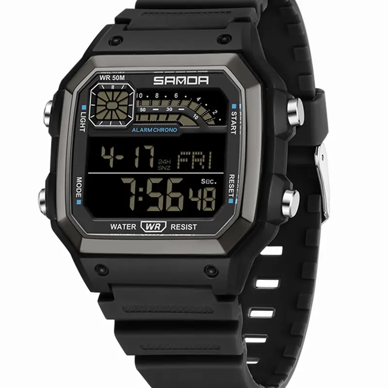 Men's Fashion Digital Watch, Fashionable Wristwatch, Casual Sporty Digital Watch with Luminous Dial & Alarm Clock Countdown Function, Waterproof LED Digital Wristwatch with Box, Casual Wristwatch