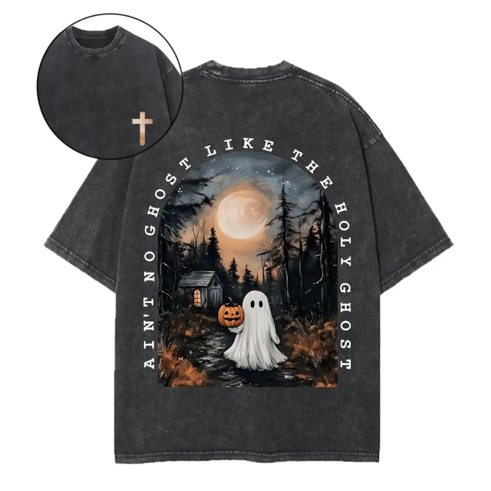 Ain't No Ghost Like The Holy Ghost Tee • Vintage Oversized Pumpkin Christian Shirt