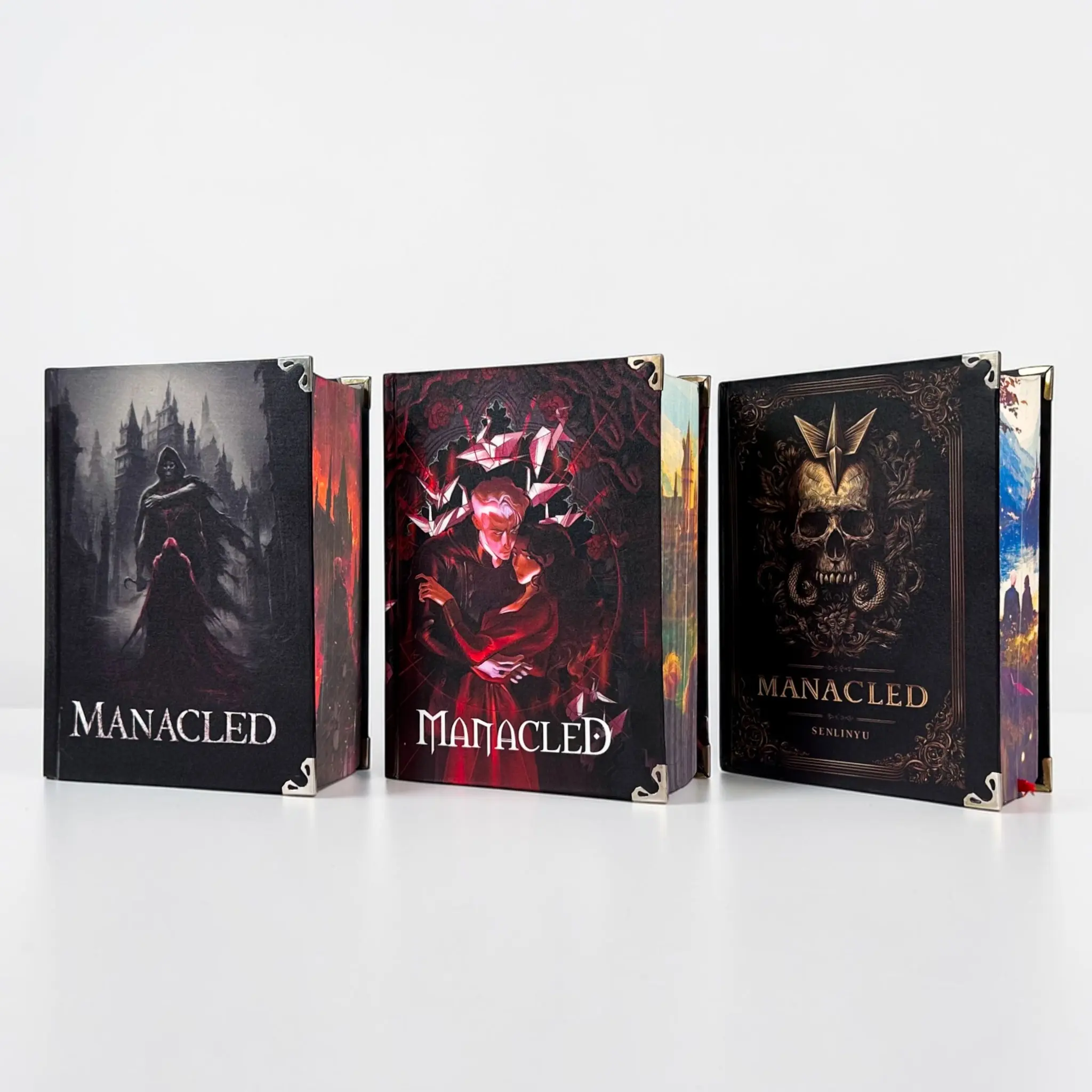 MNC Special Edition 3in1 Hardcover Printed Sprayed Edges Dark Fantasy Romance Books Collector Bookshelf Edition