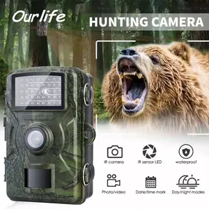 Hunting Tracking Camera 1080P, 0.8s Motion Detection, Ip66 Waterproof, Infrared LED Night Vision, Ir Sensor Led, Ideal for Wildlife Monitoring