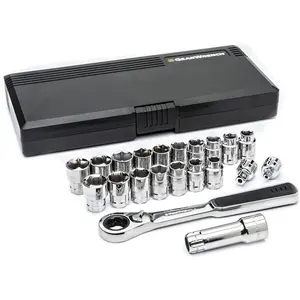 21 count. 3/8" Drive 6 Pt. Pass-Thru(TM) Tool Set, SAE/Metric - 8921