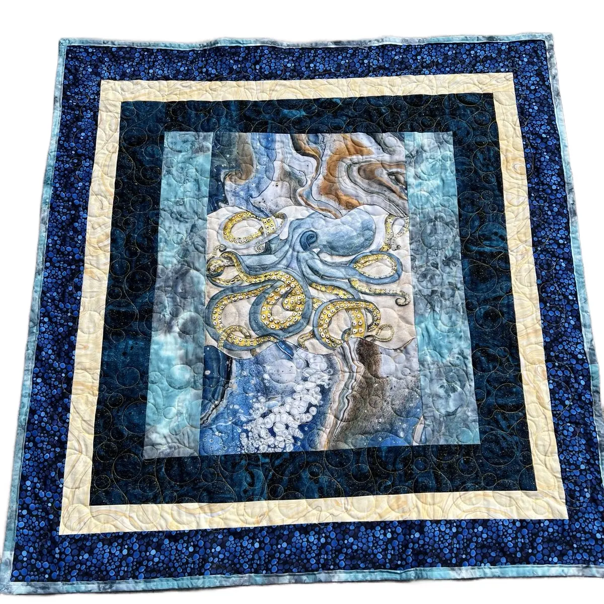 Brown Bear Naturals Fl, Handmade Quilt (original artwork)