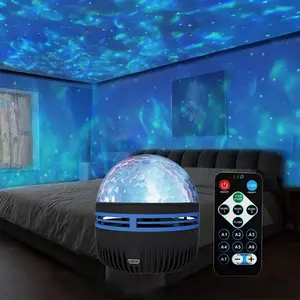 3 in 1 Northern Lights & Ocean Wave Projector with 14 Galaxy Effects Creative LED Lighting for Atmosphere Transformation