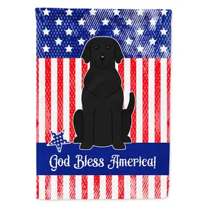 Carolines Treasures  Patriotic USA Black Labrador Garden Size Flag