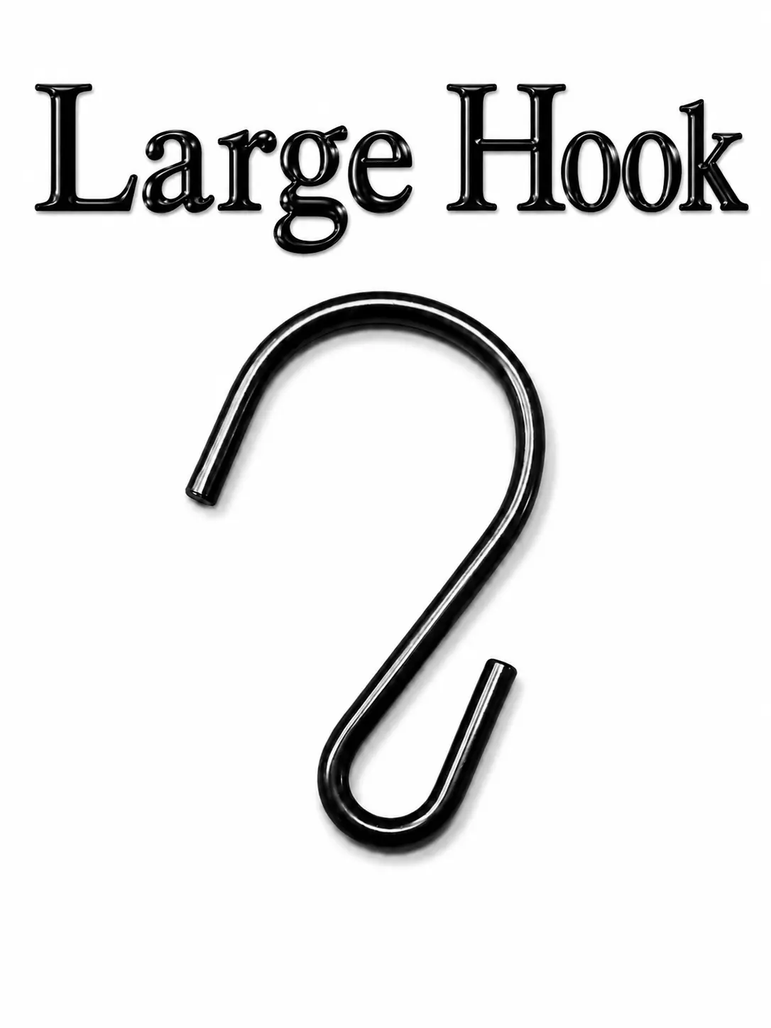 Large black metal Pot Hook for Plant Jewelry, 9 Inch S Hook for Hanging Beads and Charms