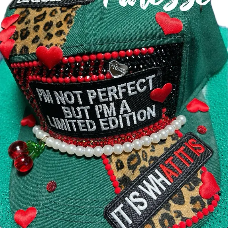 Finesse Junk Hat with Leopard Print Red Beads and Limited Edition!
