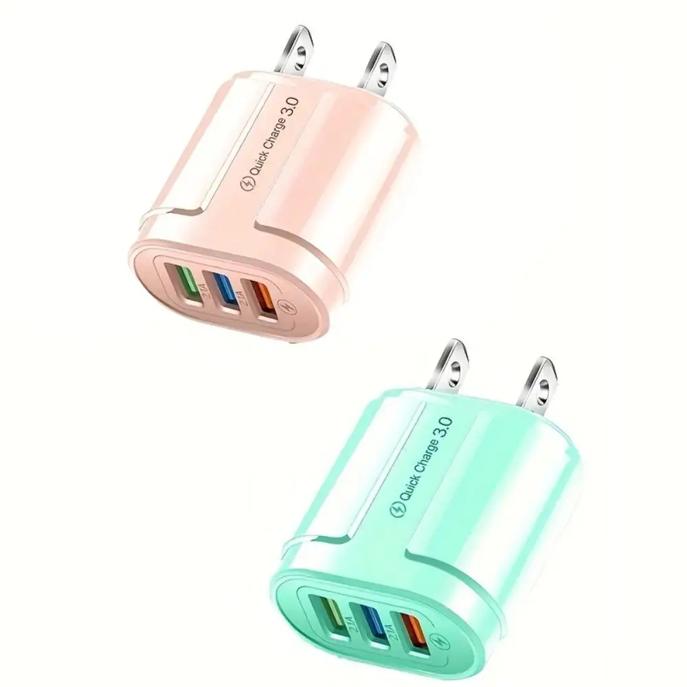 Wall Charger with 3 USB Ports, USB Charging Adapter, Multi-functional Charging Adapter for Phone Tablet