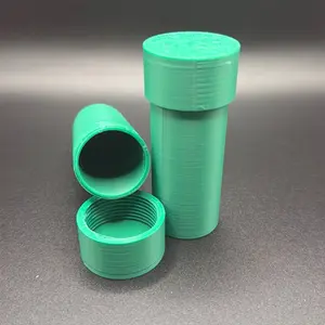 3D Printed by Me Modern Round Quarter Tube "2" Plastic Organiser Canister - Screw Top Lid, Home Storage Solution for Keeping Coins Minty Fresh