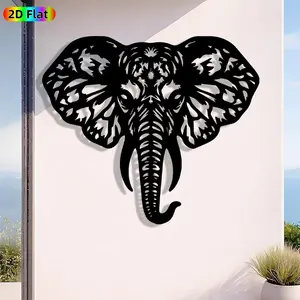 1pc Minimalist Elephant Metal Wall Art, Minimalist Elephant Statue Mural, Iron Craft, Perfect for Living Room, Garden, Zoo Corner Decor, Intricate Craftsmanship, Silhouette Wall Decor, Christmas Decor, Ideal Gift for Nature Lovers