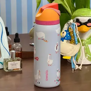 [Flash Sale] Owala Silly Goose 32oz Freesip Water Bottle, Goose Print Tumbler For Girl, Suitable For Daily, Travel, Gift For Her