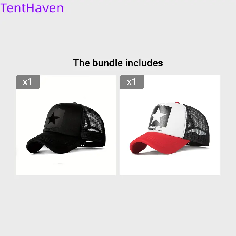 Men's Black Mesh Baseball Cap with Star Logo - Breathable Six-Panel Design, Adjustable Fit, Casual Sporty Style for Outdoor Activities, Baseball Cap, Summer Headwear, Stylish Headgear, Durable Headwear, Mesh Fabric Cap, Streetwear Lovers Men's Black Mesh Baseball Cap with Star Logo - Breathable Six-Panel Design, Adjustable Fit, Casual Sporty Style for Outdoor Activities, Baseball Cap, Summer Headwear, Stylish Headgear, Durable Headwear, Mesh Fabric Cap, Streetwear Lovers