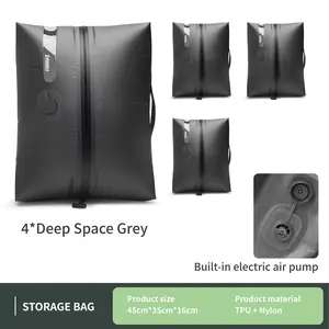 【CHAOFANJI】4-pack/Integrated vacuum bag/Automatic vacuum bag/Comes with rechargeable air pump/Travel compression bag