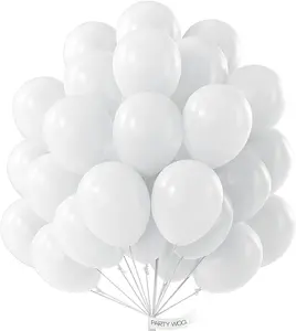 PartyWoo Pearl White Balloons 50pcs 12 Inch Metallic White Latex Balloon for Anniversary Retirement Wedding Graduation Baby Shower Birthday Gender Reveal Engagement Tea Party Decorations White-Z30
