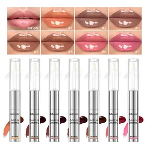 2 in 1 Peel-Off Lip Gloss & Lip Liner, Lip Stain & Plumping Transparent Lip Oil, Hydrating, All-Day Wear, Available in 7 Shades, Makeup, Cosmetics, Spring Gift, Refreshing Look
