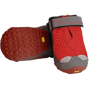 Ruffwear, Grip Trex Dog Shoes, Non-Slip Boots for Hot Pavement & Snow, Weatherproof Paw Protection with Breathable Mesh, Rugged Sole for Hiking, Red Sumac, 2.25”