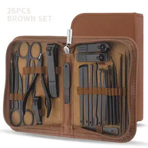 Nail Clipper Kit 26 Pieces Stainless Steel Manicure Kit Manicure Set Professional Nail Care Tools with Luxurious Travel Case.
